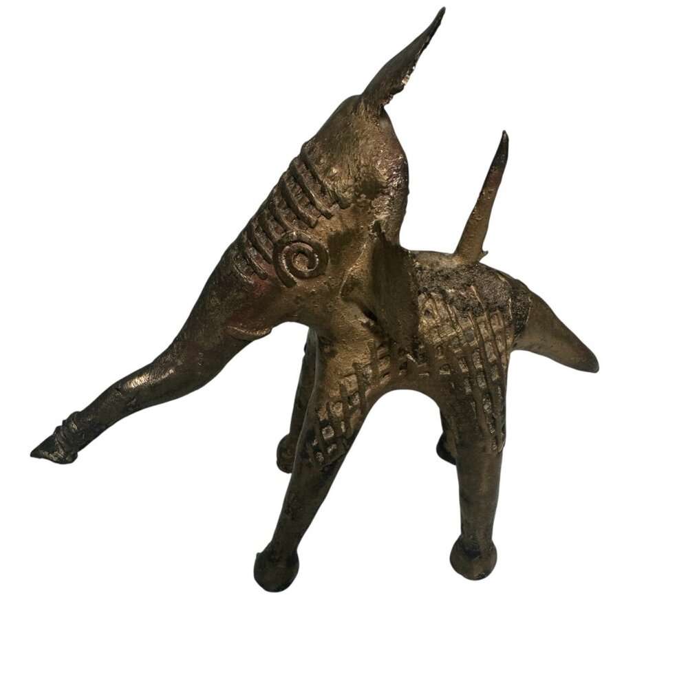 Antique Vintage Indian Dhokra Brass Elephant Figurine